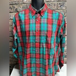 Vintage Levi's Colorgraphs Plaid Shirt Mens Large Button Down Christmas Edition